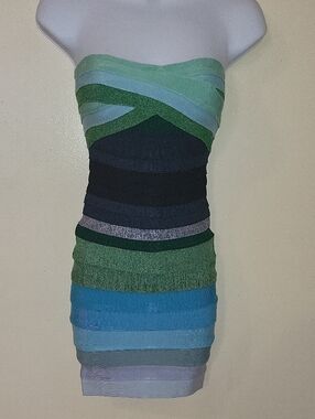 Multi-colored Tube Bodycon bandage dress